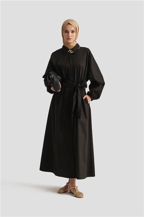 Armine Gömlek Elbise 25YD9025-1 Siyah