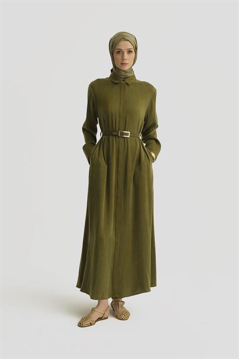 Armine Lyocell Elbise 25Y9028 Yeşil