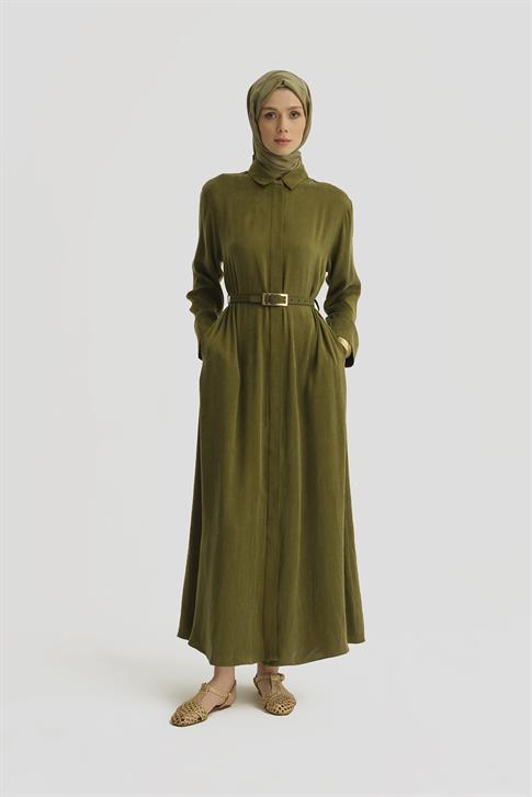 Armine Lyocell Elbise 25Y9028 Yeşil