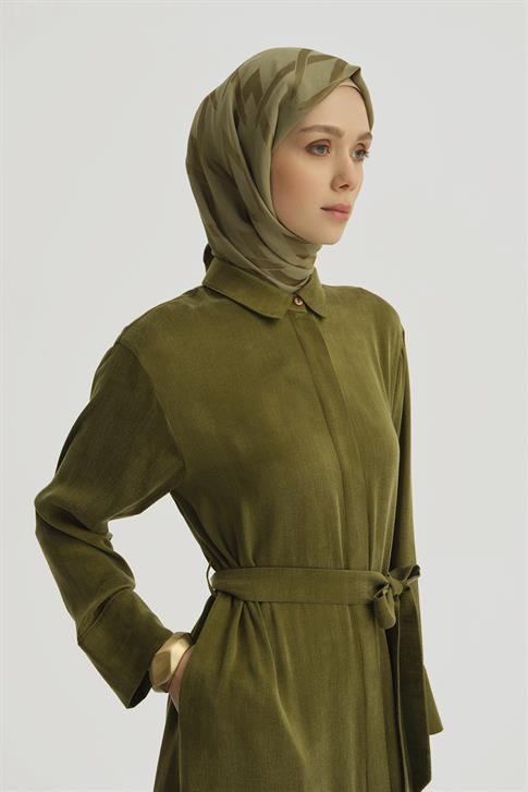 Armine Lyocell Elbise 25Y9028 Yeşil