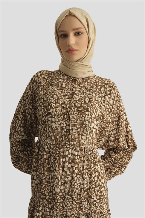 Armine Trend Elbise 25YT905 Kahverengi