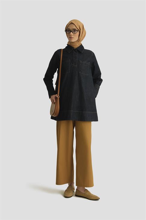Armine Denim Tunik 25YD9111 Koyu Lacivert