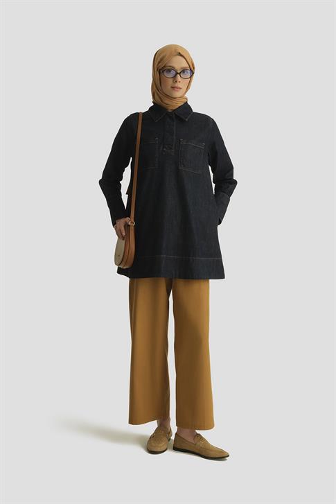 Armine Denim Tunik 25YD9111 Koyu Lacivert