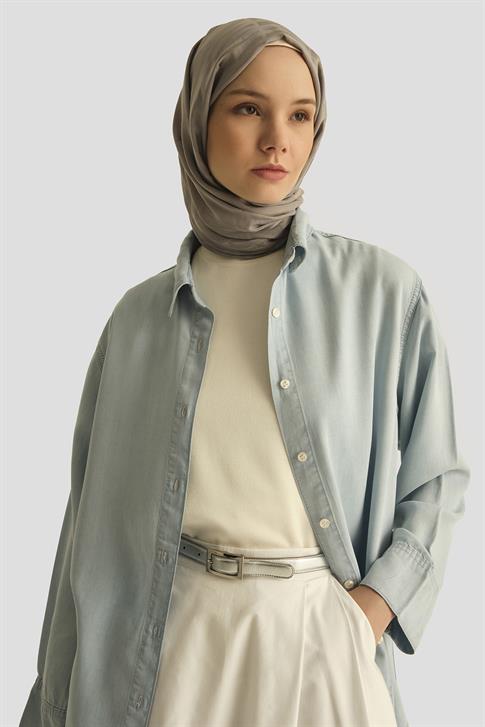 Armine Tencel Gömlek 25YD9112 Mavi