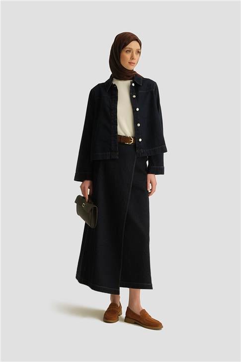 Armine Denim Gömlek Ceket 25YD9113 Koyu Lacivert