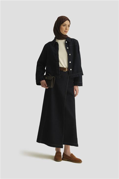 Armine Denim Gömlek Ceket 25YD9113 Koyu Lacivert