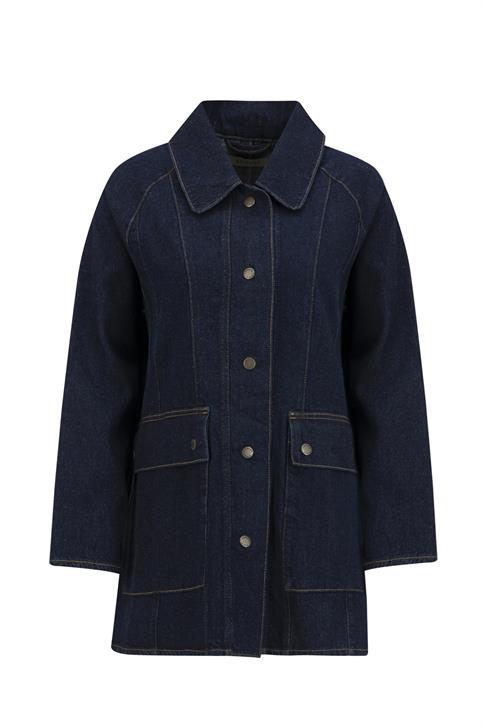 Armine Zımbalı Denim Kap 25YD9115 Koyu Lacivert