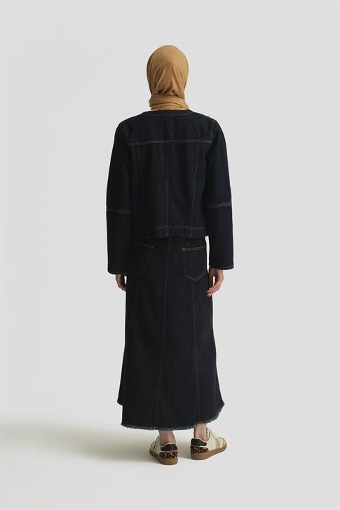 Armine Dikiş Detaylı Ceket 25YD9118 Koyu Lacivert