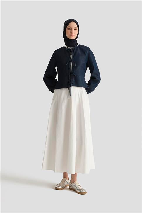 Armine Tencel Bluz 25YD9127 Koyu Lacivert