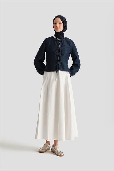 Armine Tencel Bluz 25YD9127 Koyu Lacivert