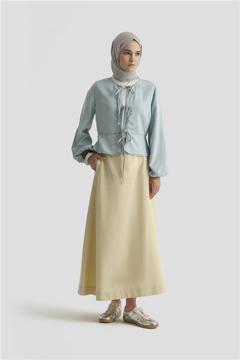 Armine Tencel Bluz 25YD9127 Mavi