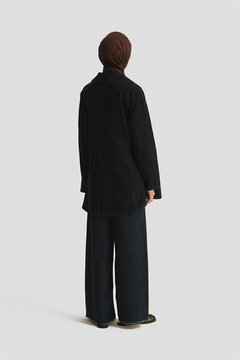 Armine Önü Dikişli Tencel Pantolon 25YD9141 Koyu Lacivert