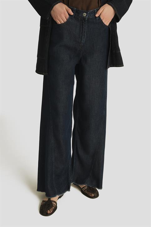 Armine Önü Dikişli Tencel Pantolon 25YD9141 Koyu Lacivert