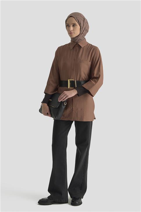 Armine Tunik 25YD9171 Kahverengi