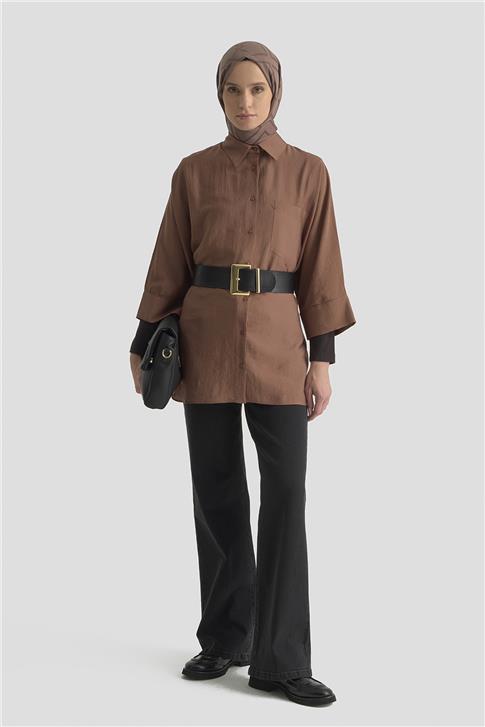 Armine Tunik 25YD9171 Kahverengi