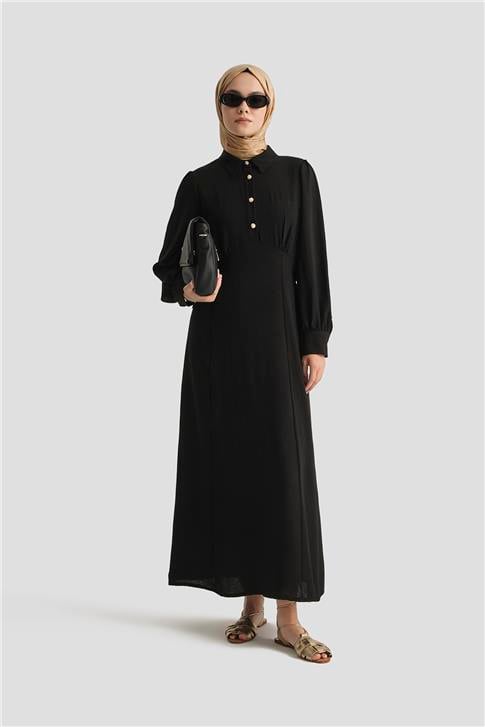 Armine Elbise 25YD9177 Siyah