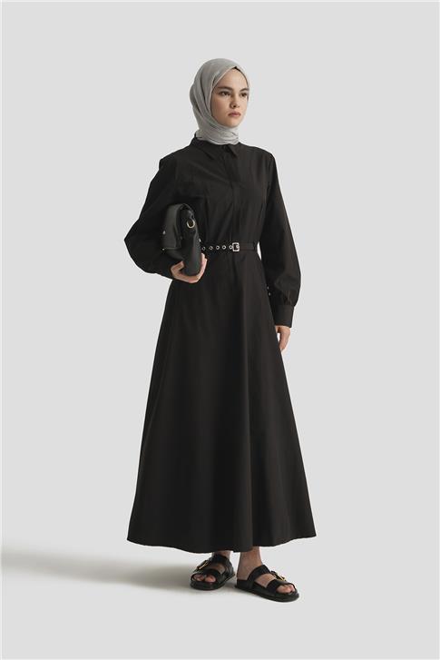 Armine Elbise 25YD9178 Siyah