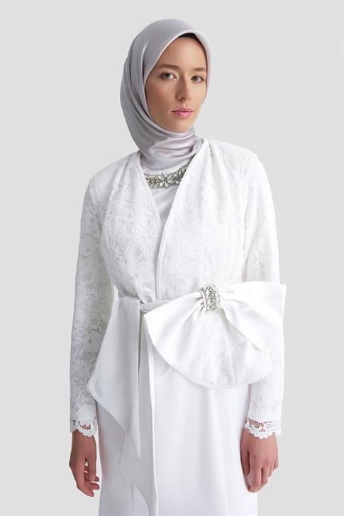 Armine Abiye 25YD9184 Beyaz