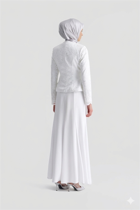 Armine Abiye 25YD9184 Beyaz