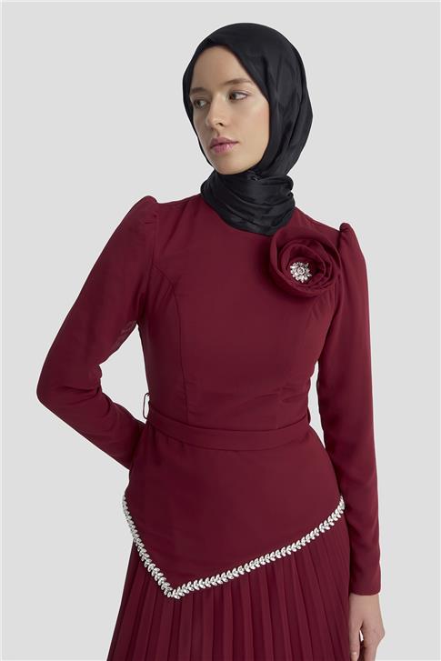 Armine Abiye 25YD9187 BORDO