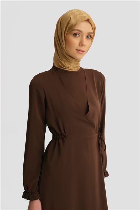 Armine Anvelop Elbise 25YH9230 Kahverengi