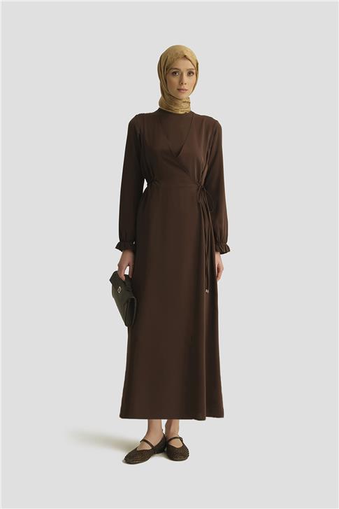 Armine Anvelop Elbise 25YH9230 Kahverengi