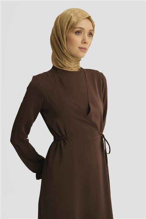 Armine Anvelop Elbise 25YH9230 Kahverengi