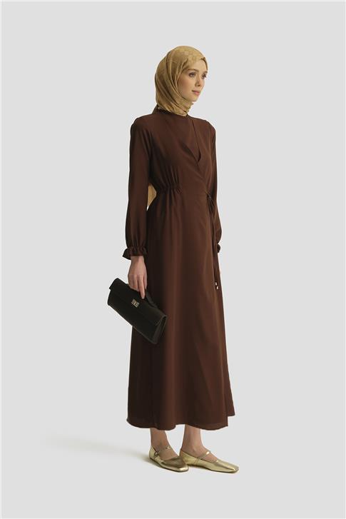 Armine Anvelop Elbise 25YH9230 Açık Kahve