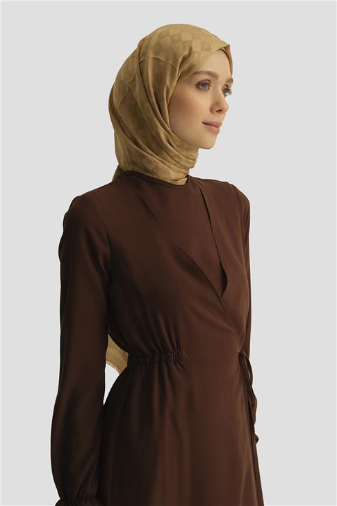 Armine Anvelop Elbise 25YH9230 Açık Kahve