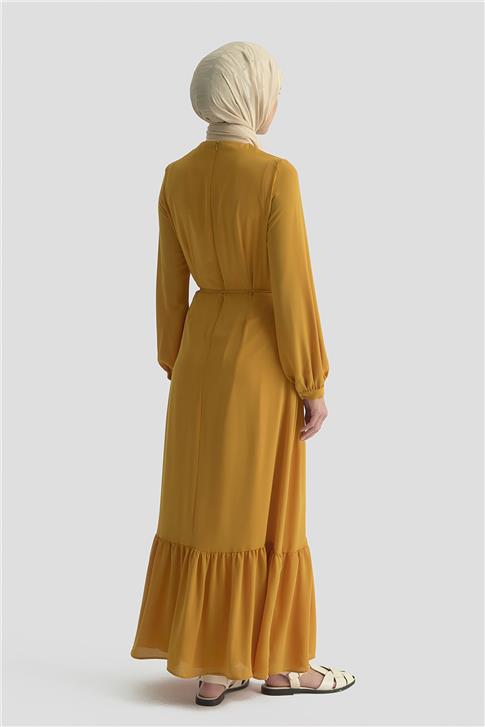 Armine Trend Elbise 25YT924 Hardal