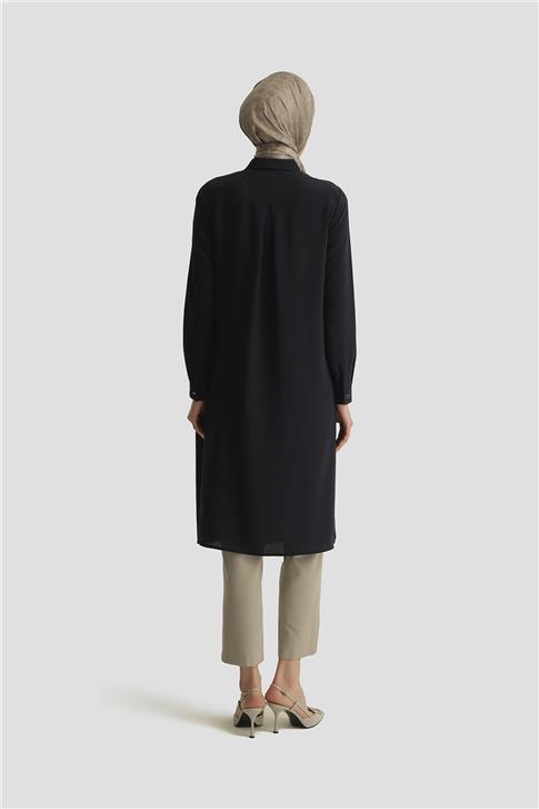 Armine A Logolu Tunik 25YH411 Lacivert