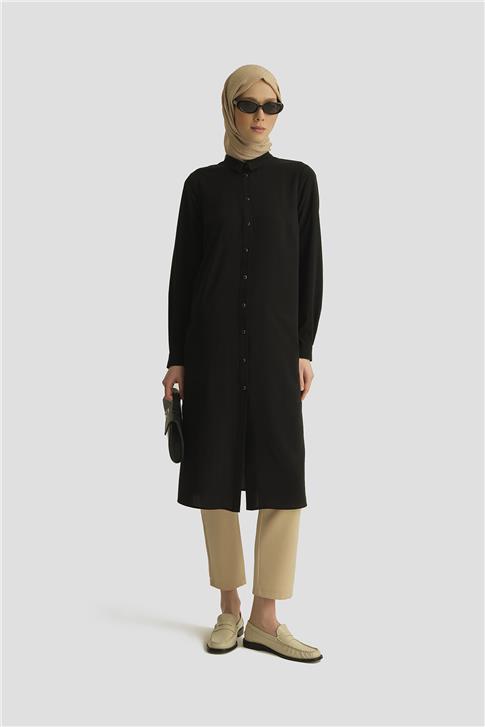 Armine A Logolu Tunik 25YH411 Siyah