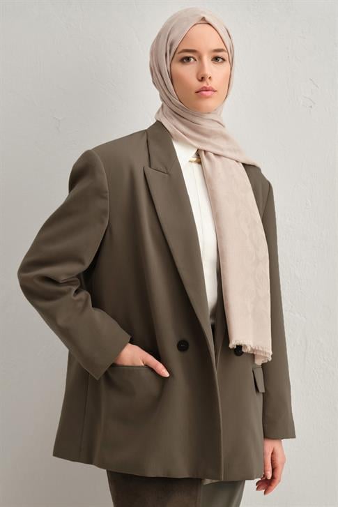 Armine Tencel Yün Monogram Desen Şal 05