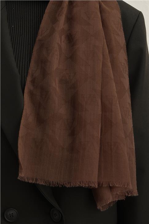 Armine Tencel Yün Monogram Desen Şal 06