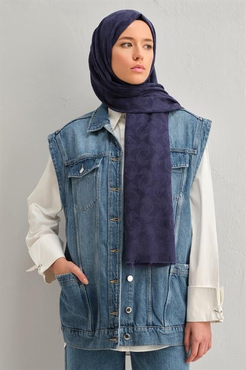 Armine Tencel Yün Monogram Desen Şal 17