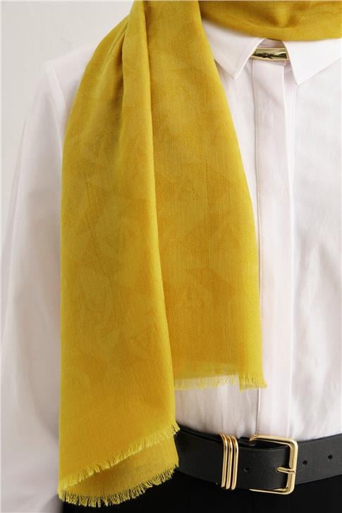 Armine Tencel Yün Monogram Desen Şal 23