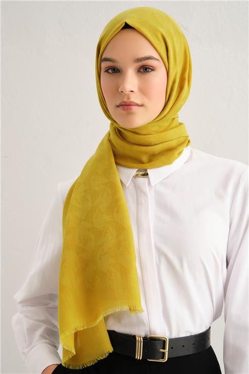 Armine Tencel Yün Monogram Desen Şal 23