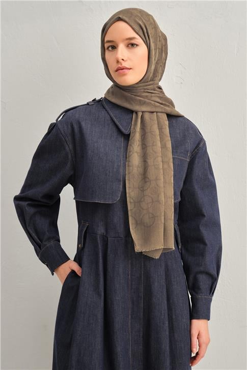 Armine Tencel Yün Geometrik Desen Şal 03