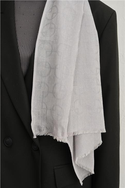 Armine Tencel Yün Geometrik Desen Şal 08