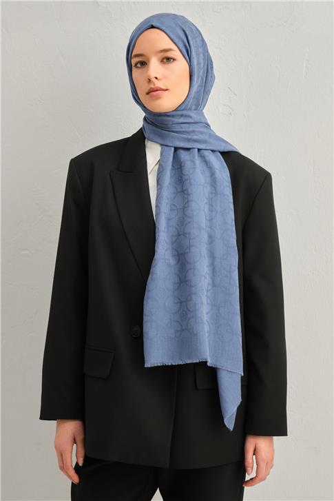 Armine Tencel Yün Geometrik Desen Şal 16