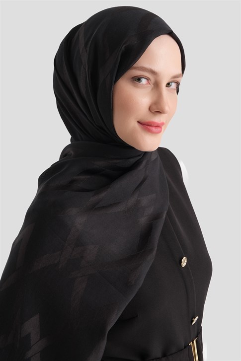 Armine Lyocell Naia Zikzak Desen Şal  1- 01