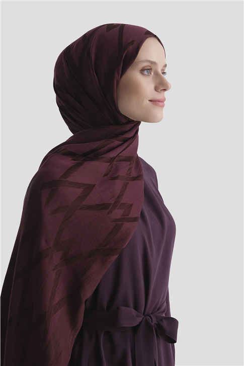 Armine Lyocell Naia Zikzak Desen Şal  1- 51 Nefti
