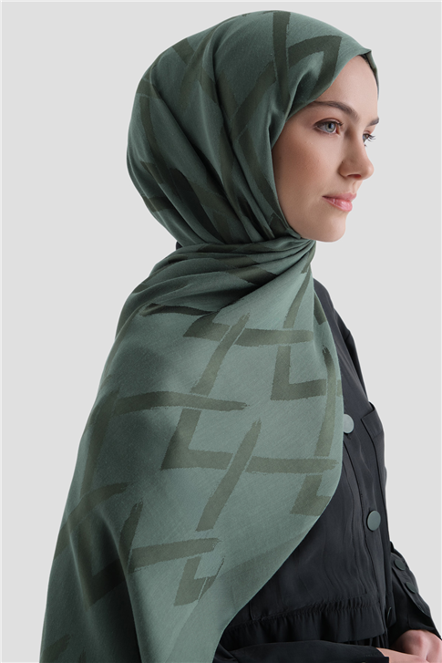Armine Lyocell Naia Zikzak Desen Şal  1- 54