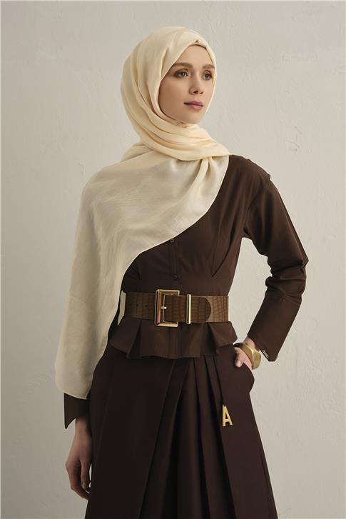 Armine Lyocell Naia Zikzak Desen Şal  1- 60