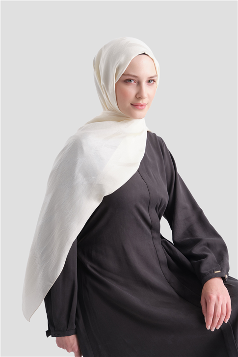 Armine Lyocell Naia Zikzak Desen Şal  1- 60 Krem