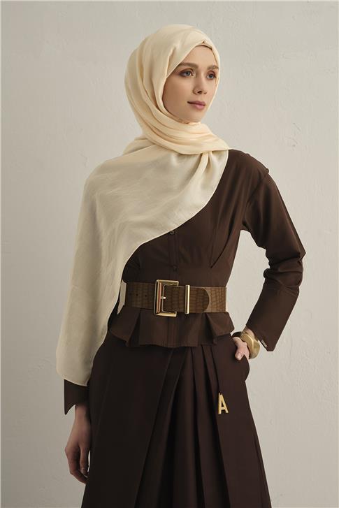 Armine Lyocell Naia Zikzak Desen Şal  1- 60