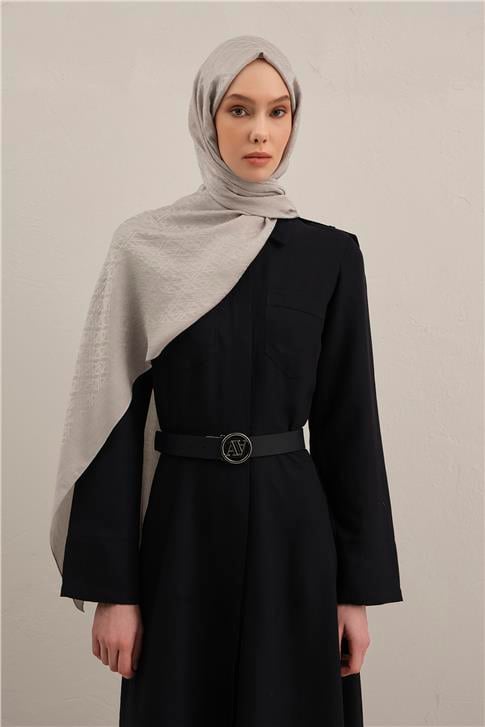 Armine Lyocell Naia Üçgen Monogram Şal 5 23 Gümüş