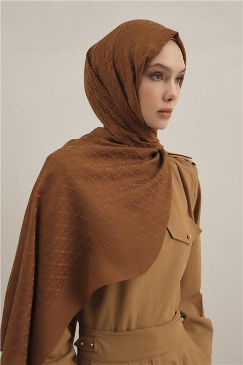 Armine Lyocell Naia Üçgen Monogram Şal 5 74