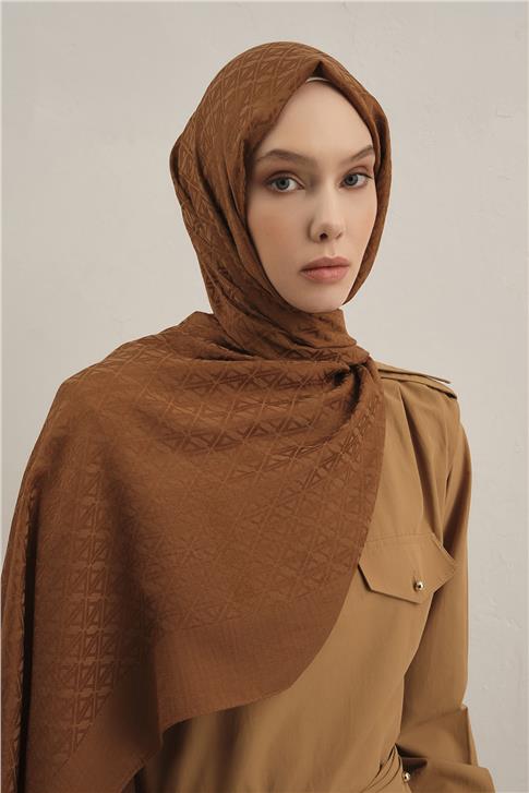 Armine Lyocell Naia Üçgen Monogram Şal 5 74