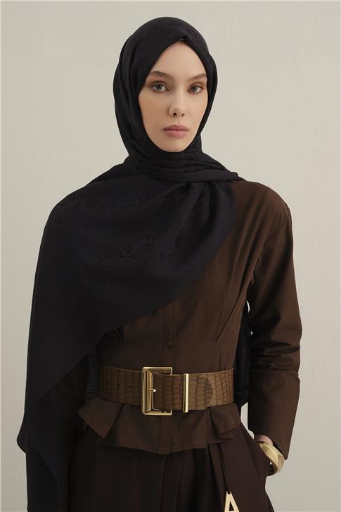 Armine Lyocell Naia Kare Monogram Şal 6 03